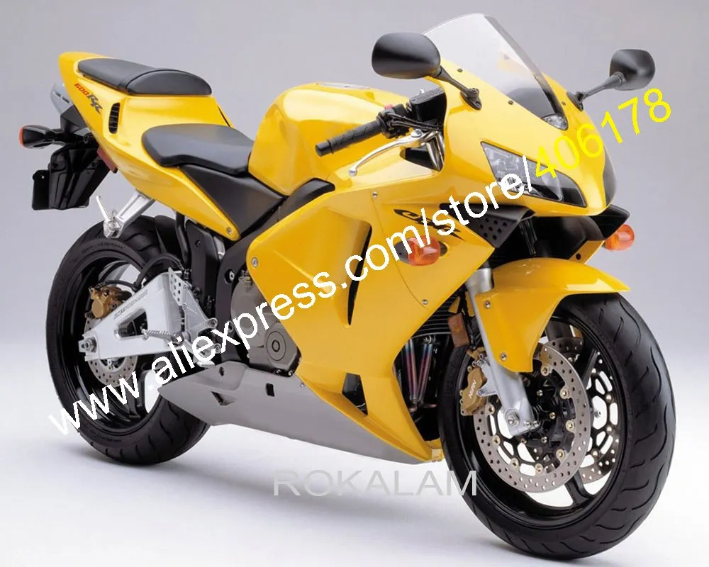 

Injection Fairings Kit For Honda CBR 600 RR 03 04 CBR600RR F5 2003 2004 Yellow ABS Fairing (Injection Molding)