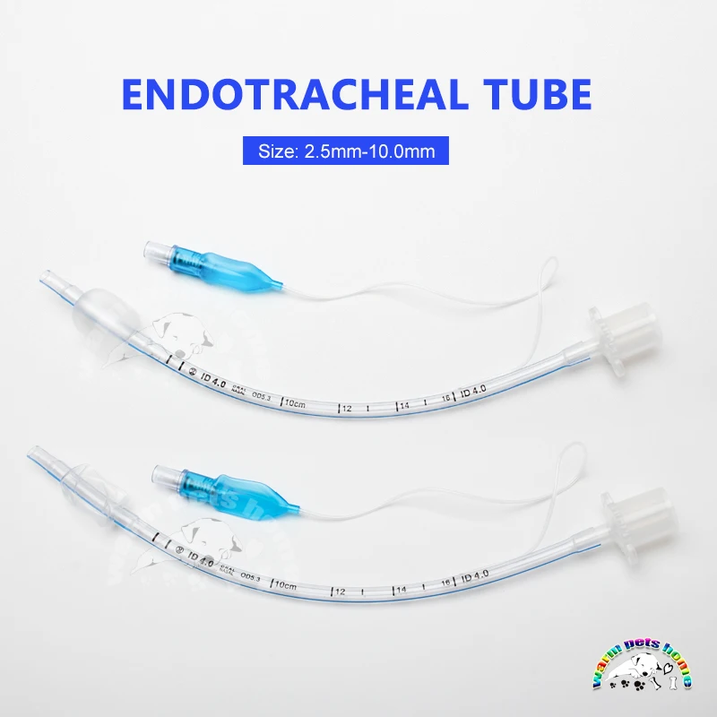 Endotracheal Tube with Cuff Disposable Endotracheal Intubation ID 2.5-10mm Veterinary Equipment