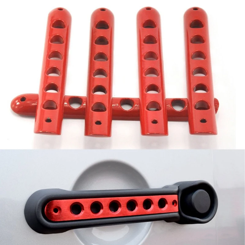 

Деталь, накладка на ручку для Jeep Wrangler JK 2007-2016, алюминиевая крышка ручки для передней двери, вставка для дверной ручки