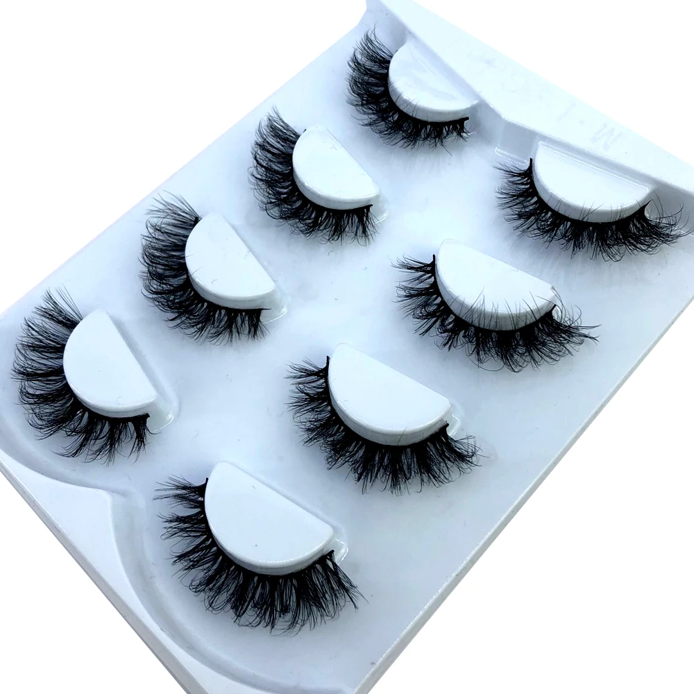 HBZGTLAD 4 Paar Natürliche Falsche Wimpern Lange 3D Nerzwimpern Wimpernverlängerung Nerzwimpern für Schönheit – Detail 5