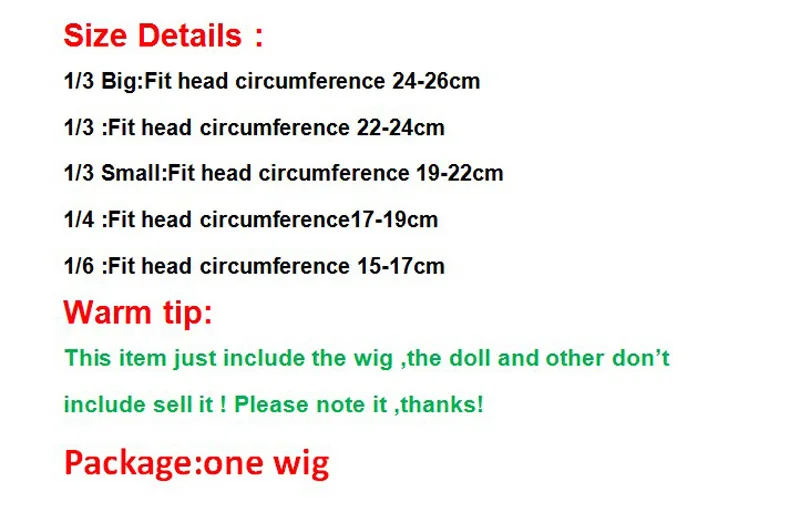1/3 1/4 1/6 1/8 Bjd Wig HighTemperature Long Fashion Wavy Black Uncle's Bjd Wig