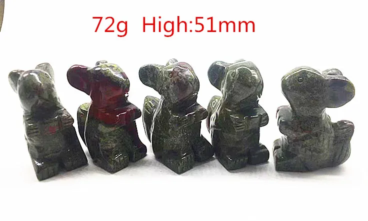 Natural 7 materials energy quartz carving reiki squirrel healing New Year gift home decor