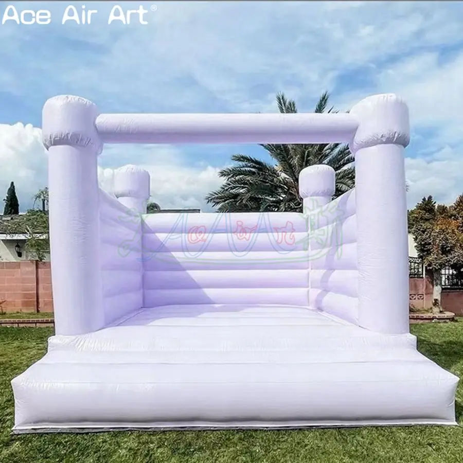 แฟชั่นส่วนบุคคลงานแต่งงาน Inflatable Bouncer กระโดด Trampoline พร้อมเครื่องเป่าลมสําหรับพิธีกลางแจ้ง Made In China