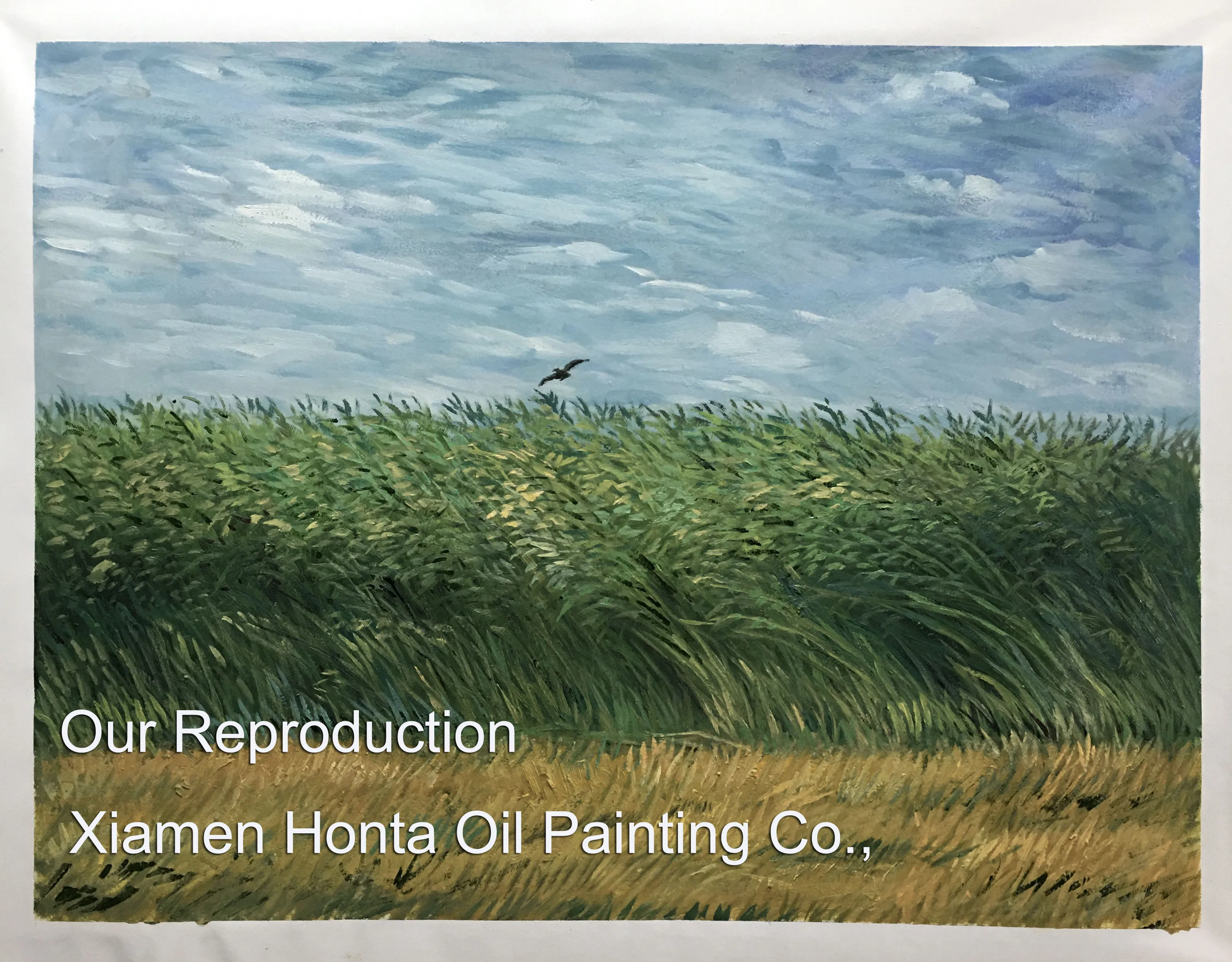 Vincent Van Gogh Oil Painting,Wheat Field with a Lark , oil Painting reproduction,100%handmade,Free DHL Shipping