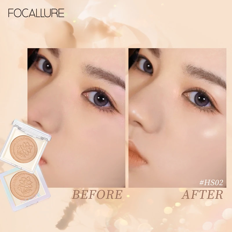 FOCALLURE 5 Màu Cao Cấp Bột Mờ Bảng Trang Điểm Phát Sáng Mặt Viền Lắc Chân Nữ Sáng Nổi Bật Mỹ Phẩm