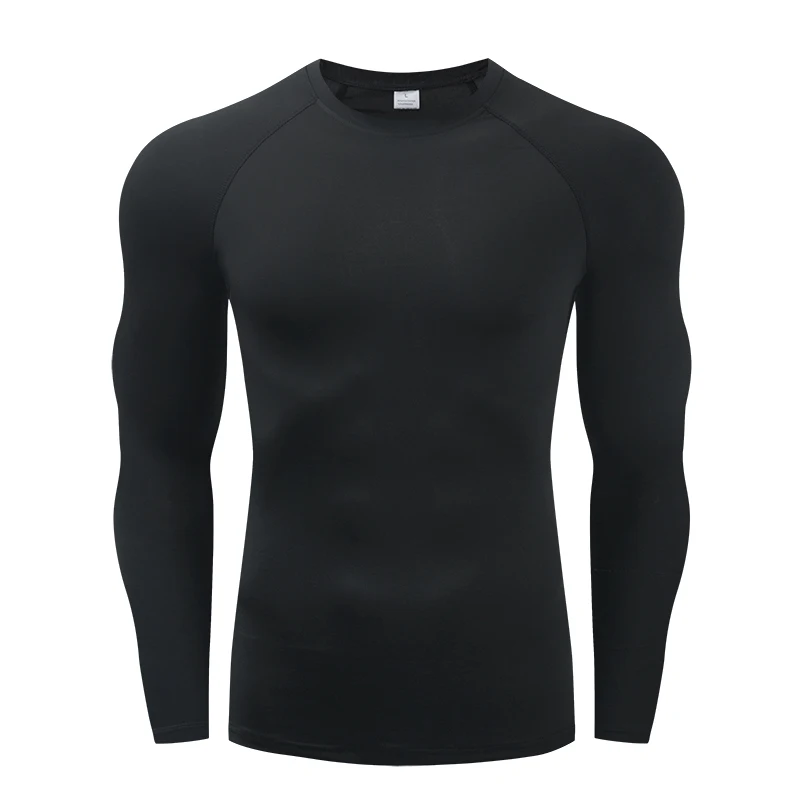 Men Compression Running T Shirt Fitness Tight Long Sleeve Sport tshirt Training Jogging Shirts Gym Sportswear Quick Dry rashgard