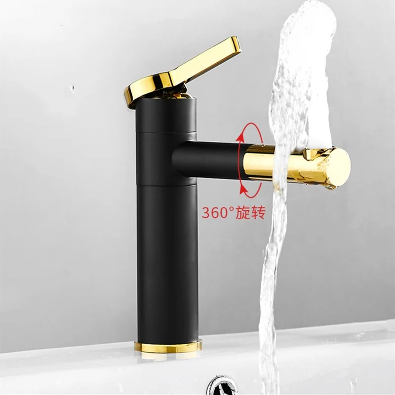 Pull Out Faucet Basin Sink Hot Cold Mixer Tap Washbasin Vanity Tall Grifo Bathroom White Gold Copper Kraan Torneira Banheiro Tap