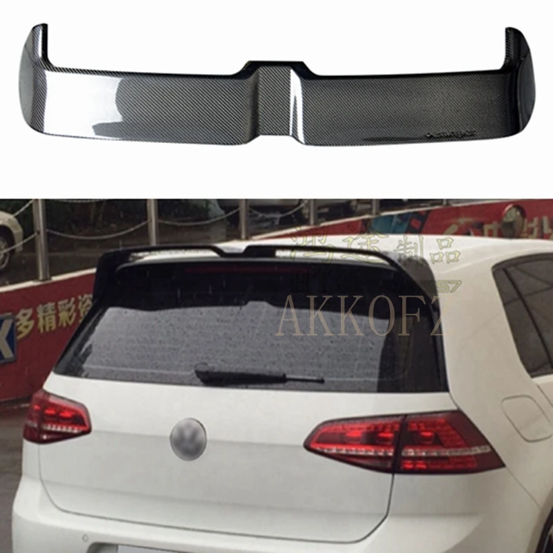 For Volkswagen Golf 7 VII MK7 GTI R 2014-2018 O-shaped windshield skirt wing car trunk rear roof carbon fiber spoiler