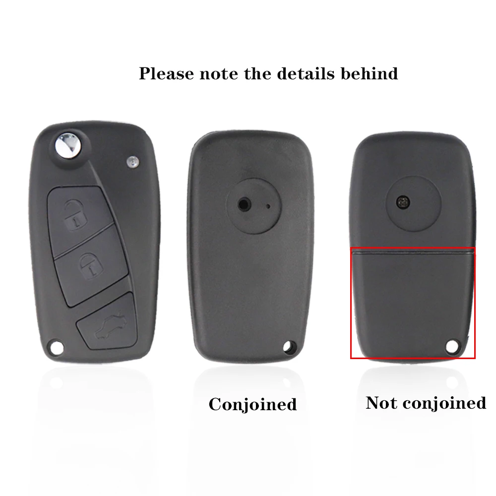 YIQIXIN 3 Buttons Folding Remote Car Cover Key Shell For Fiat Punto 500 Ducato Stilo Panda Idea Doblo Bravo Iveco Uncut Blade