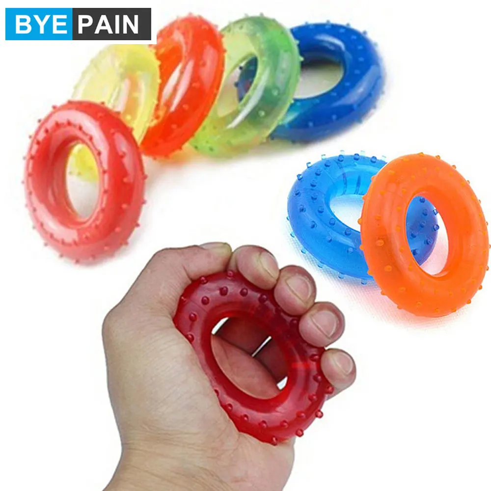 1Pcs BYEPAIN Hand Gripper Ring Rubber Rings Muscle Power Training Silica Gel Loop Expander Training Sport Exerciser Finger