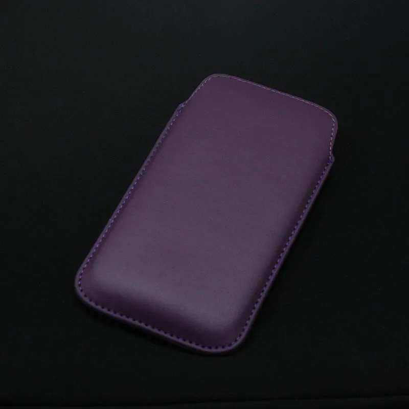 Pull & Push Tab Leather Case Pouch For iPhone 15 11 12 13 14 Pro 6.1 Inches