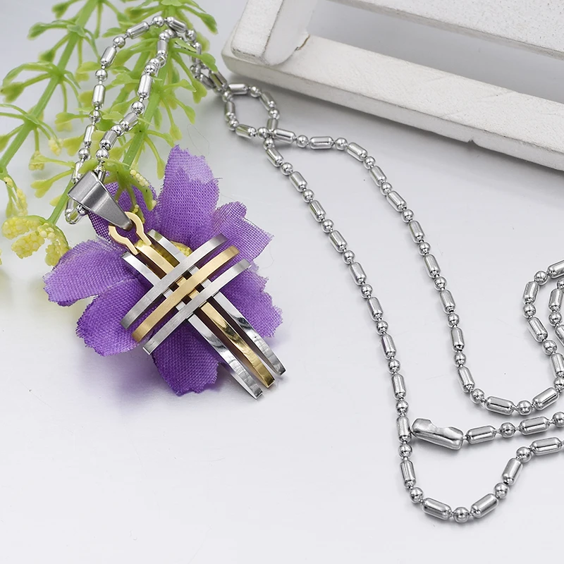 GOKADIMA Mini jewelry men rock style fashion party pendant necklace cross accessory WP867