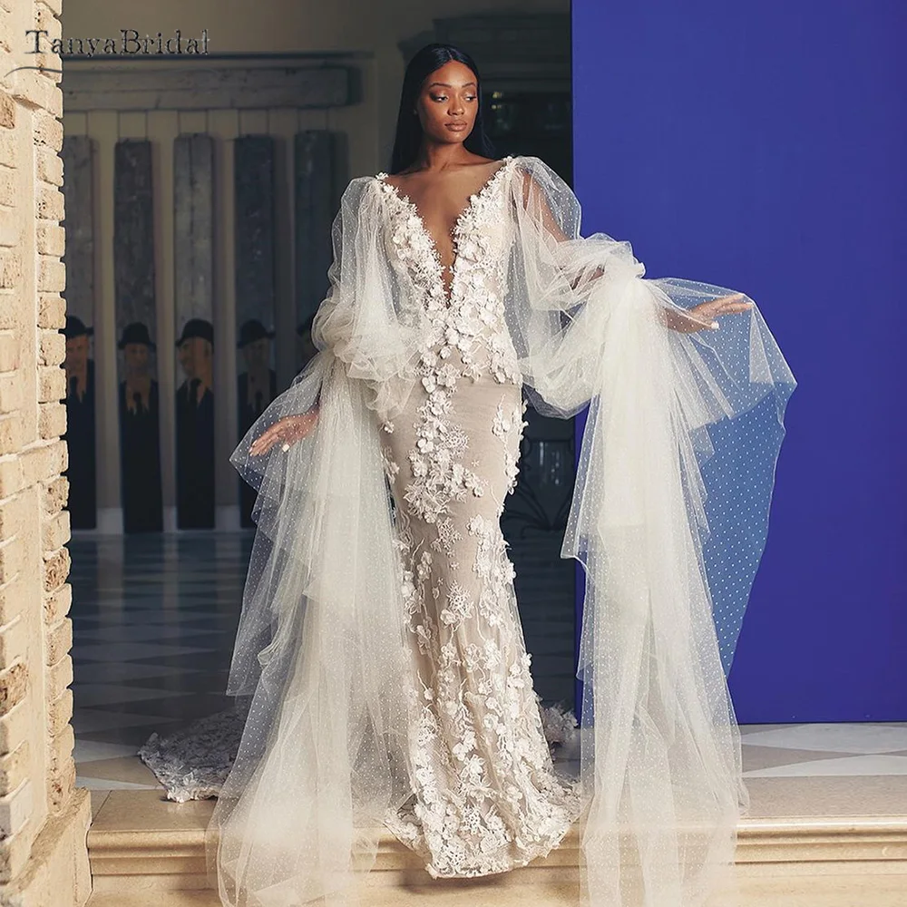 

Amazing Fashion Dot Tulle Wedding Puffy Sleeves Dazzling Detachable Bridal Sleeves DG016