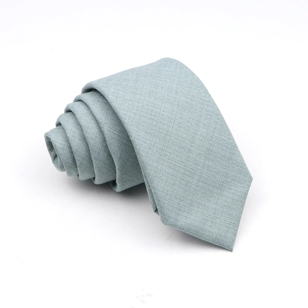 New Men\'s Solid Color Tie Skinny Casual Anti-wrinkle Necktie For Wedding Suit Neckties Pink Blue Grey Ties Cravat Gift Accessory