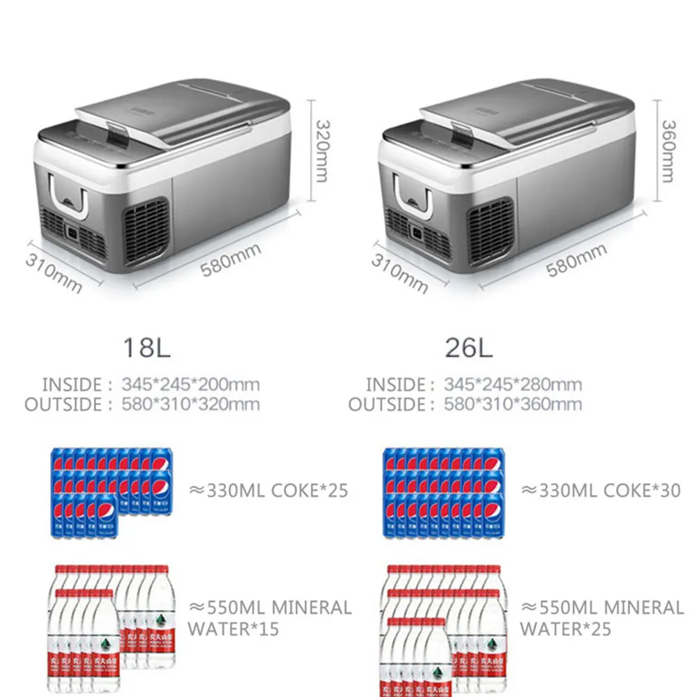 Kulkas Kulkas Geladeira Pendingin 26L 18L Kulkas Otomatis Cepat Dapur Kulkas Rumah Piknik Icebox
