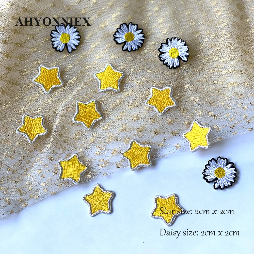 10pcs/lot High Quality Star Patches Sticker Iron On Patches for Clothing Applique Embroideried DIY Clothing Accessories view 2