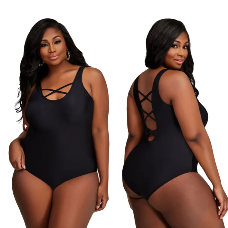 Plus Size Swimming suit for Women One Piece Swimsuit Fused Large Size Swimwear Hater Red Black Swim Bathing Suits Bodysuit 3XL