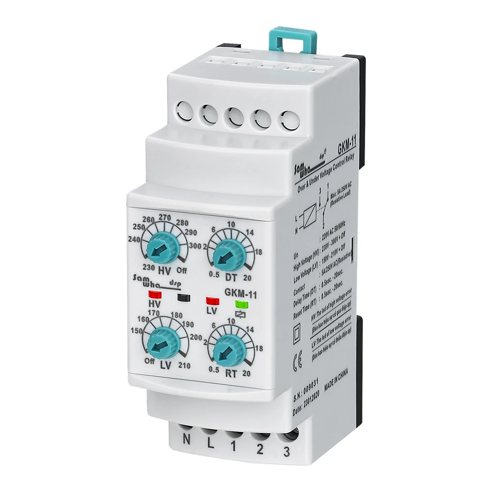 Samwha-Dsp GKM-11 220VAC MonoPhase Overvoltage & Undervoltage Protection Relay