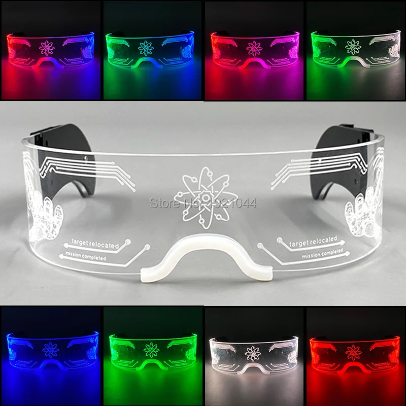 Neon Light Up Party Glasses, Luminous LED Glasses, Rave Costume, Glow Party Decoration, Stage Performance, Fashion