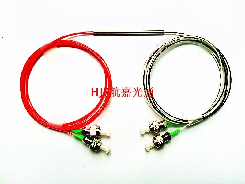 2X2 Fiber Splitter Two-to-two Fiber Coupler Single-mode Dual-window 1310/1550FC/APC Steel Tube Package