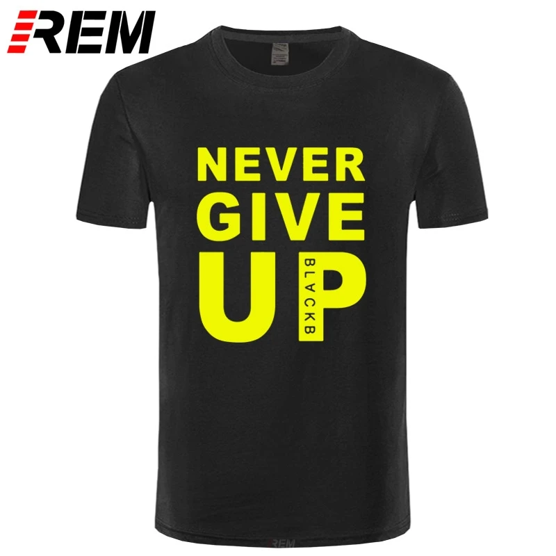 محمد صلاح أبدا التخلي عن تي شيرت رجل تيشيرت بأكمام قصيرة تي شيرت قطن مان