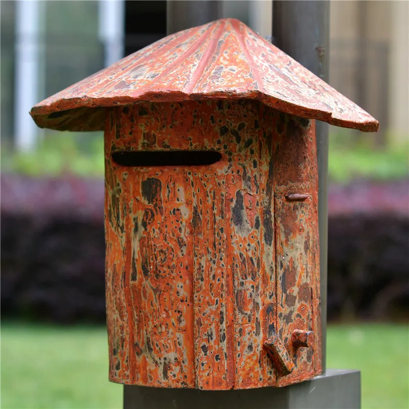 Outdoor Mailbox Wall Wood Painted Lacquer Letter Box Milk Delivery Electricity Fee Opinion Complaint Box Personalized Decoration