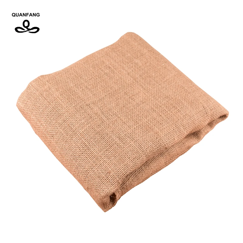 QUANFANG Natural environmental jute fabric linen For DIY handmade tablecloth storage bag Christmas decoration 50x160cm/pcs 5050#