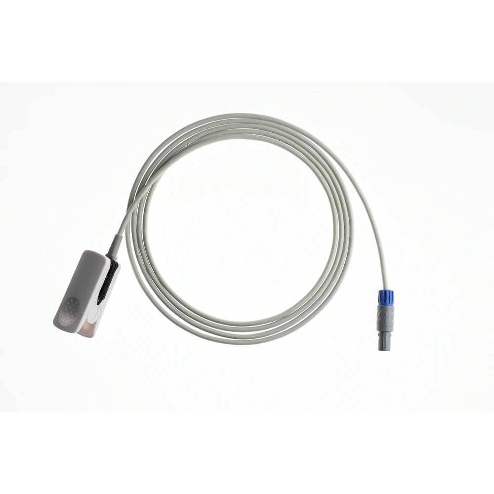 Wiederverwendbarer SPO2-Sensor mit langem Kabel, Fingerclip für Erwachsene, Kinder und Neugeborene, für COMEN star8000digital, 6-polig – Detail 3