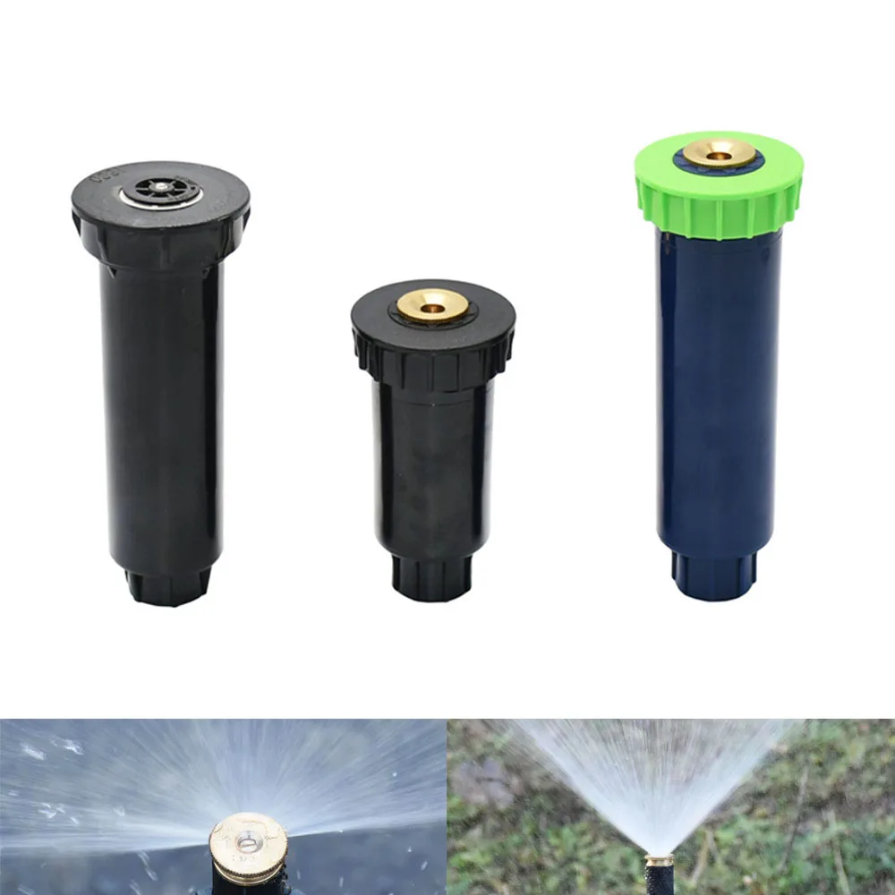 10pcs Garden Irrigation Popup Sprinkler 90/180/360 Degree Irrigation Lawn Sprinkler Farm Refraction Nozzle For Watering