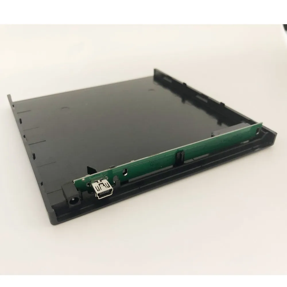 NIGUDEYANG Slim External USB 2.0 Enclosure Case Caddy Adapter for Laptop CD/DVD Optical Drive 12.7mm IDE Tray-load DVD ODD