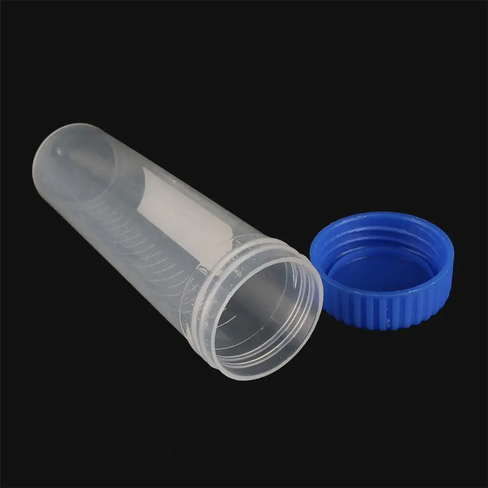 Tubo centrífugo de 10/15/50ml, tubo de ensayo para centrífuga, tapa de tornillo, fondo cónico, Vial de muestra, contenedor de laboratorio, 10 Uds.