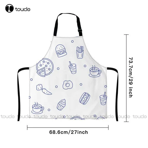 One Piece Mask Stickers Apron Cute Aprons For Women Men Unisex Adult Garden Kitchen Household Cleaning Custom Apron