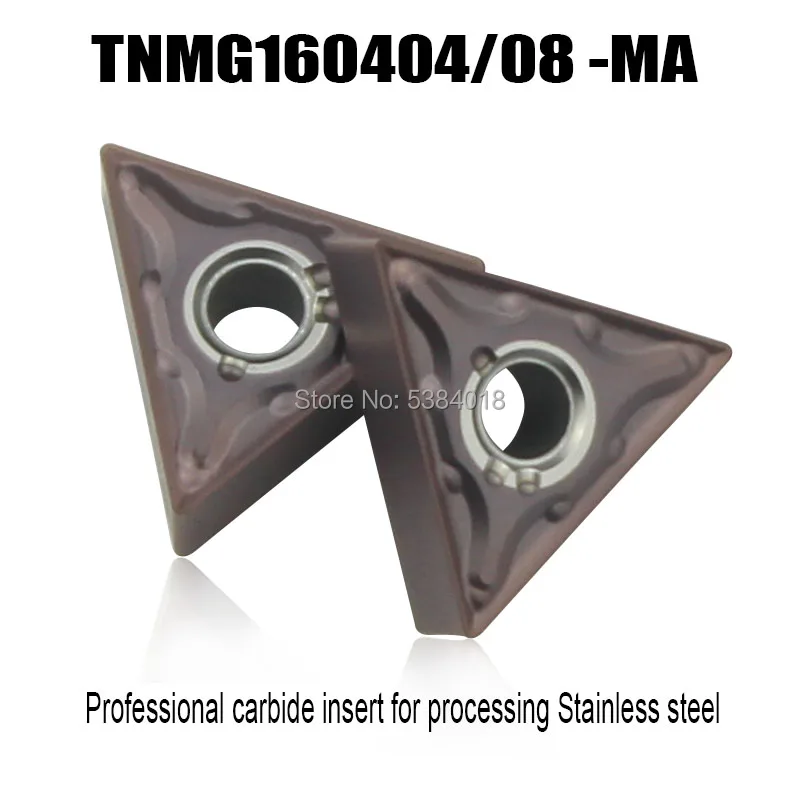 TNMG160404/08 Ma VP Mesin Eksternal Turning Alat Carbide Sisipan Pisau Mengubah Alat Pemotong Memasukkan Bilah untuk Stainless Steel