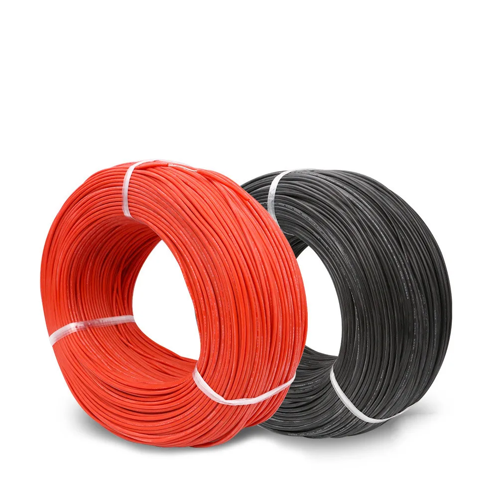 

2M Two Wires10/12/14/16/18/20/22/26AWG Silicone Wire SR Wire Flexible Stranded Copper Electrical Cables 1M black+1M red For RC