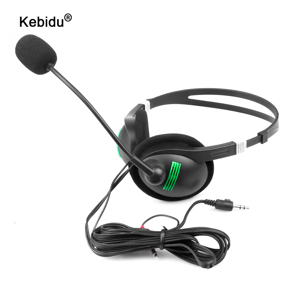 Kebidu 3.5 mm Headphones Potable Gaming Headset Wired Earphone Stereo Bass Audio HiFi Headphones with Mic For Laptop PC