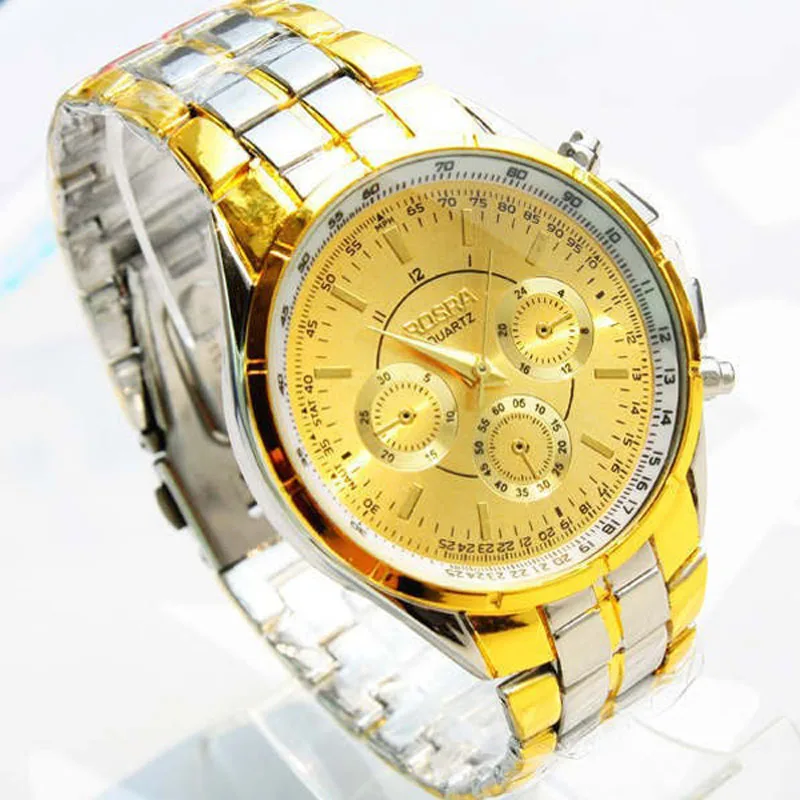 

Top Brand Luxury Mens Quartz Gold Watches Men Sport Waterproof Man Wristwatch Chronograph Male Clock Relogio Masculino