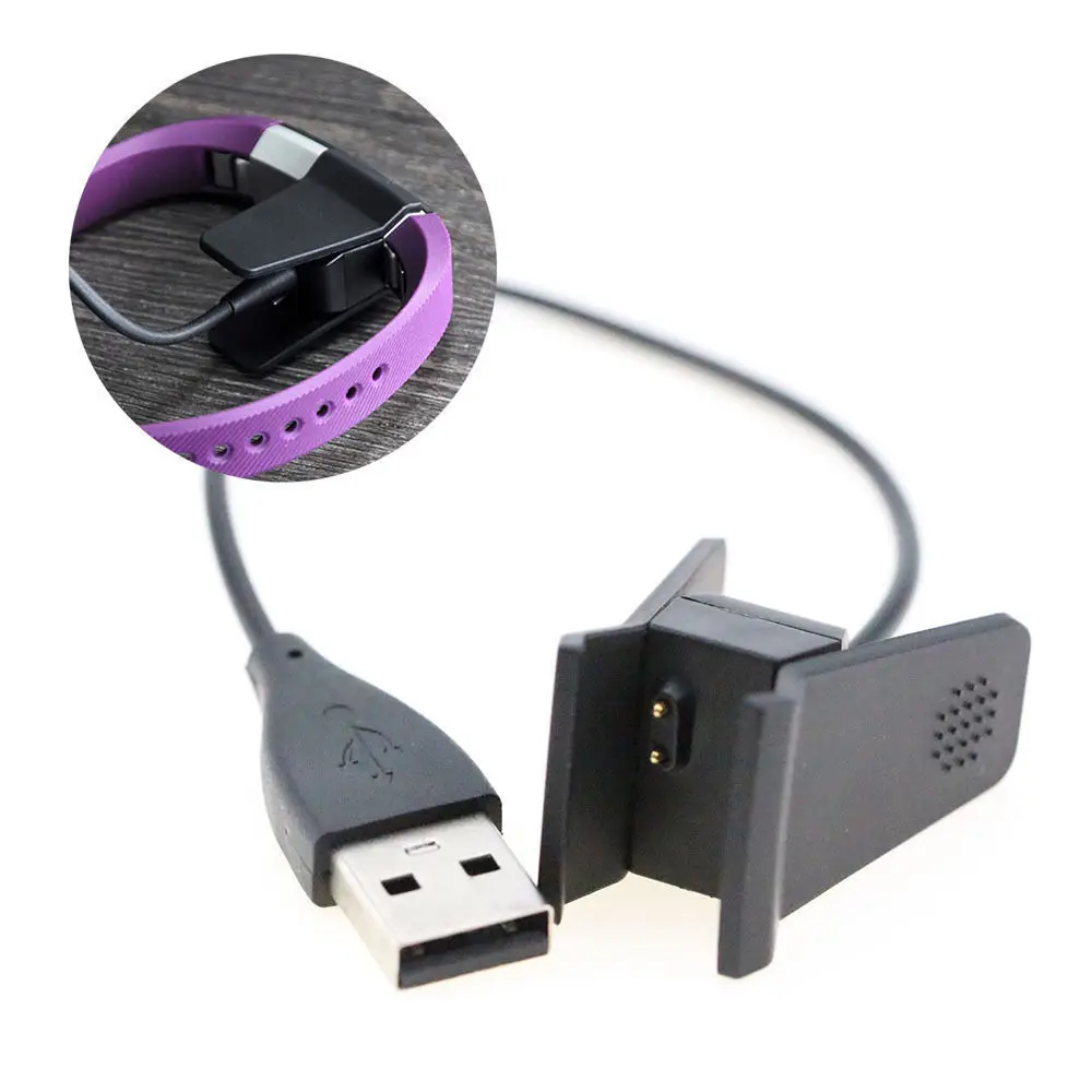 

USB Charging Charger Cable Cord Clip Clipper for Fitbit Alta Watch Bracelet Wristband