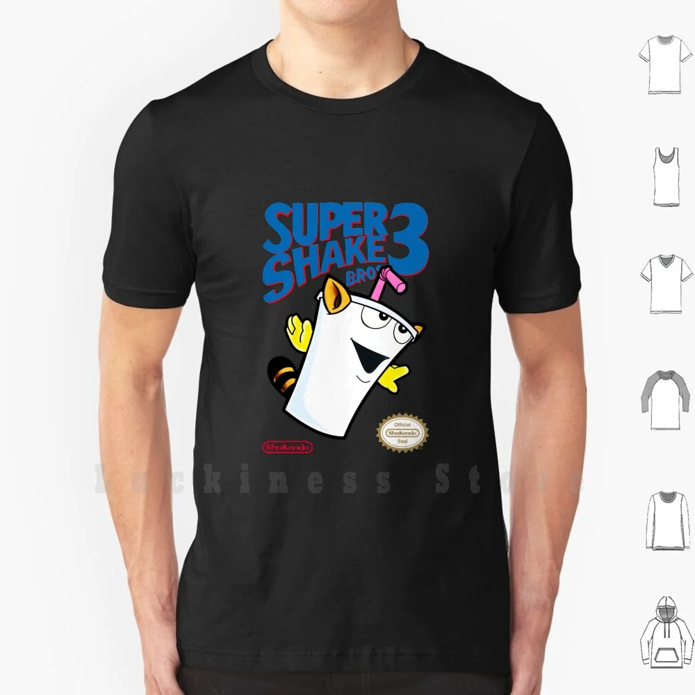 Super Shake Bros. 3 T Shirt Big Size 100% Cotton Aqua Teen Cartoon Tv Series Frylock Meatwad Master Shake Athf Space Ghost C2c