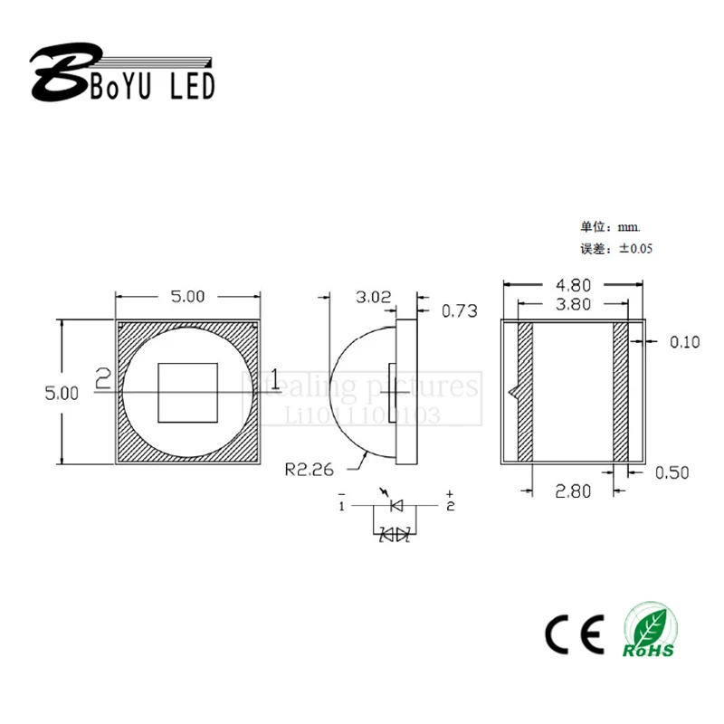 High-power Cree LED Kerui Cree XML T6 Kerui Lamp Bead 5050 Ceramic 10W Warm White Cree Lamp Bead