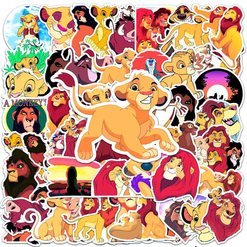 10/30/50pcs Disney Cute Cartoon The Lion King Graffiti Stickers Decals Kids Toy Diary Suitcase Scrapbook Phone Laptop Sticker