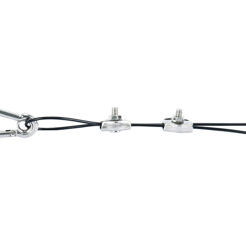 50m String Lights Hanging Kit Heavy Duty 304 cavo in acciaio inossidabile ganci tenditore cavo esterno