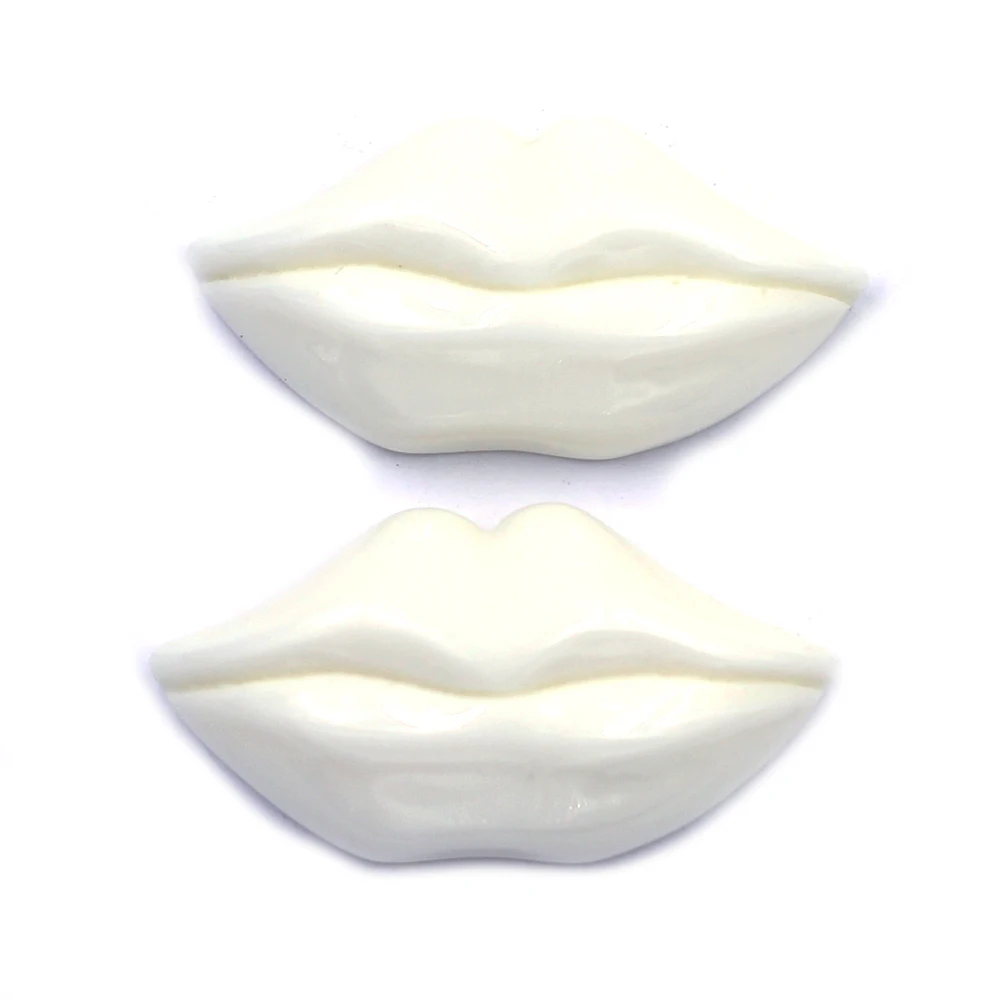 4Pcs Cabochon Embellishment Sexy Lips Beads Resin Flatback Scrapbooking Decoration Jewelry DIY Accessories 41x21mm