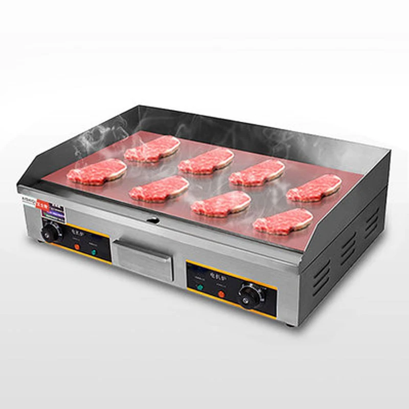 Commercial Electric Grill Countertop Grilddle Pan Teppanyaki Restaurant Smokeless Bakeware BBQ