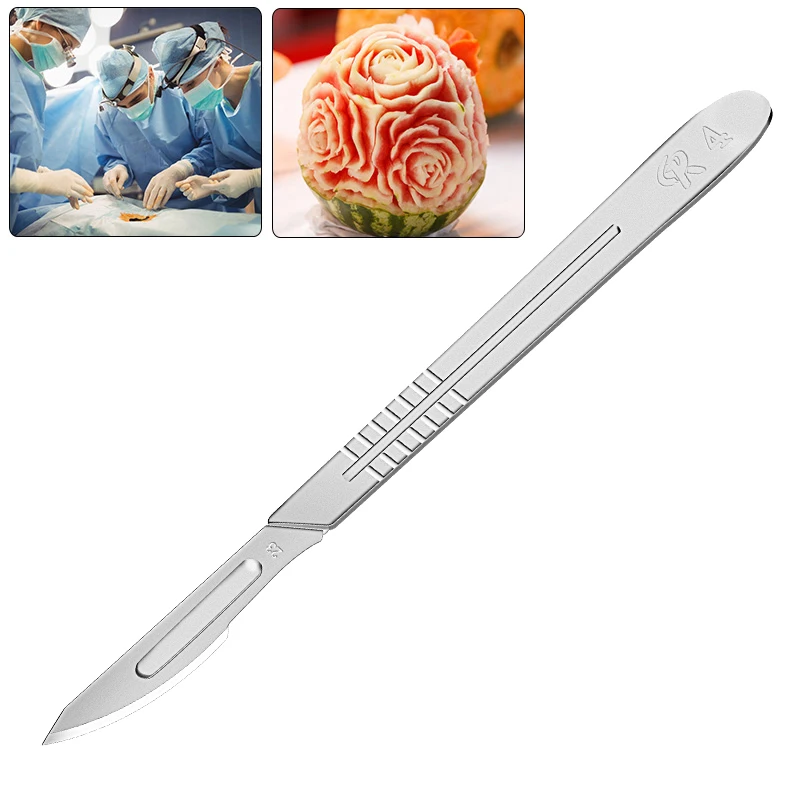 10 Stück Klingen Edelstahl Chirurgisches Skalpell 11 # 23 # Abnehmbare Aufbewahrungsbox mit Metallgriff für Pflanzenpfropfen, Schnitzen, DIY-Reparaturen – Detail 6