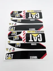 Volovo,Komatsu 270,Cat 339 Liebherr 954 Sticker For 1/12 Rc Hydraulic Excavator