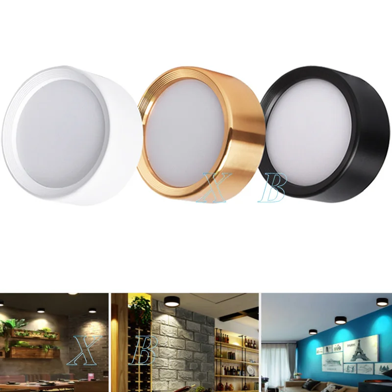 AC220V LED Ceiling Light Surface Mounted Ceiling Lamp 3W 5W 7W 9W 12W 15W 20W 3000K 6000K Indoor Living Room Book Rack Lighting
