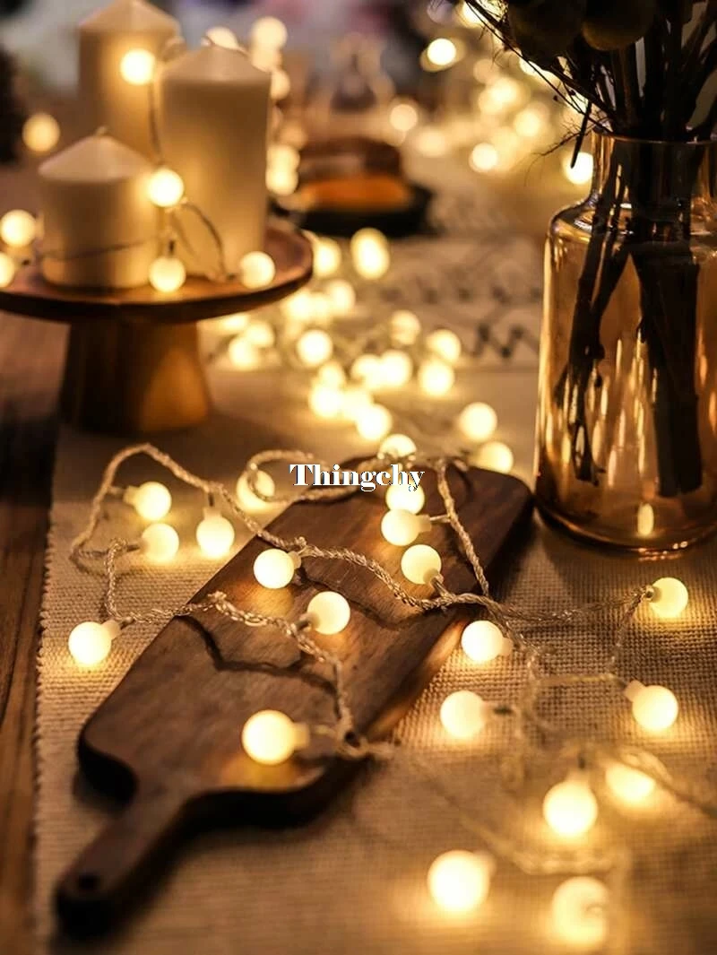 Cherry Ball Battery led Fairy String lights Decorative Lights for Wedding Christmas party Garland Decoration Home decor