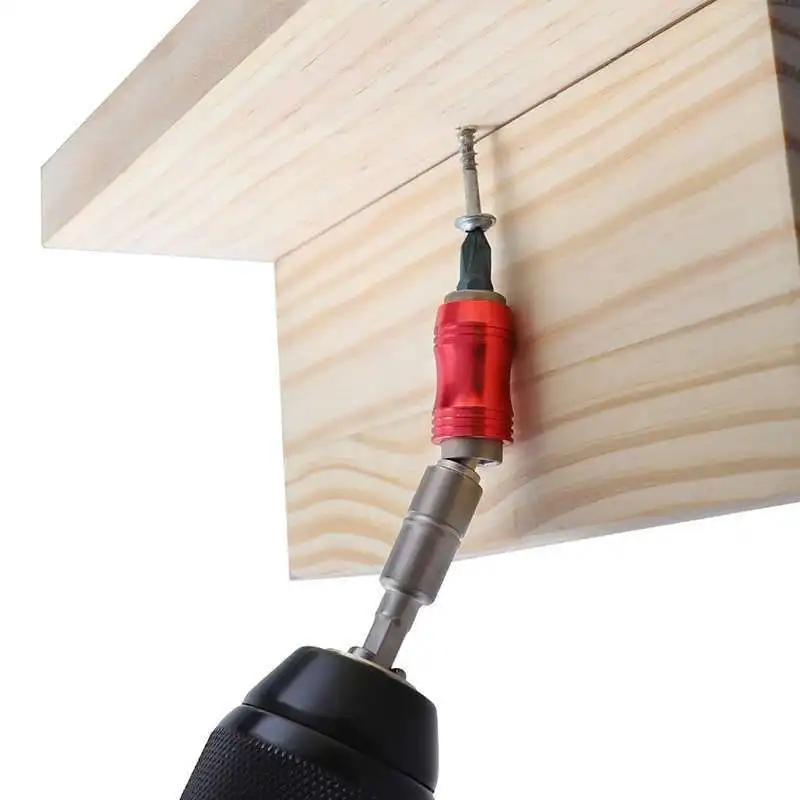 1/4" Hex Magnetic Pivoting Screw Drill Tip Locking Bit Holder Quick Change Drive Guide Drill Hand Tool Screwdriver Extension Rod