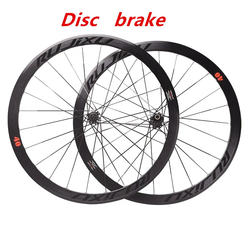 700c RUJIXU Disc Brake Depth 30/40/50mm Road Bike Wheelset Type High Quality Aluminum Alloy Wheel Center Lock or 6-Blot