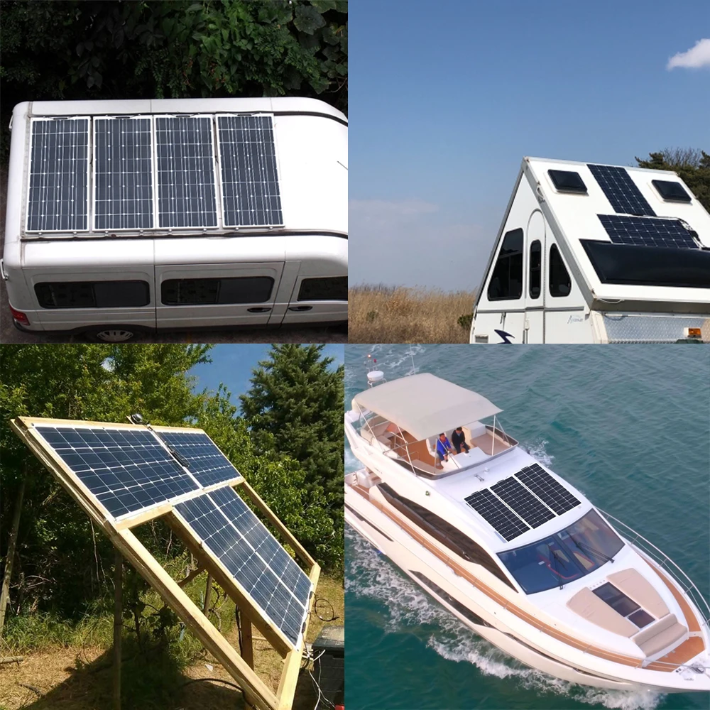 BOGUANG solar panel kit complete 100w 100 watt 200 w 300w 400w 500W Photovoltaic panels cell 12V 24v battery home car Boat yacht